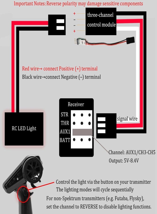 شريط إضاءة LED COB من ZRRC RC لسيارات Arrma Limitless 6S 8S بمقياس 1/7 - تحكم عن بعد، مدخل AUX، 3 أوضاع إضاءة - شريط إضاءة أمامي لاصق فائق السطوع - إكسسوارات تزيين سيارات التحكم عن بعد - Image 3